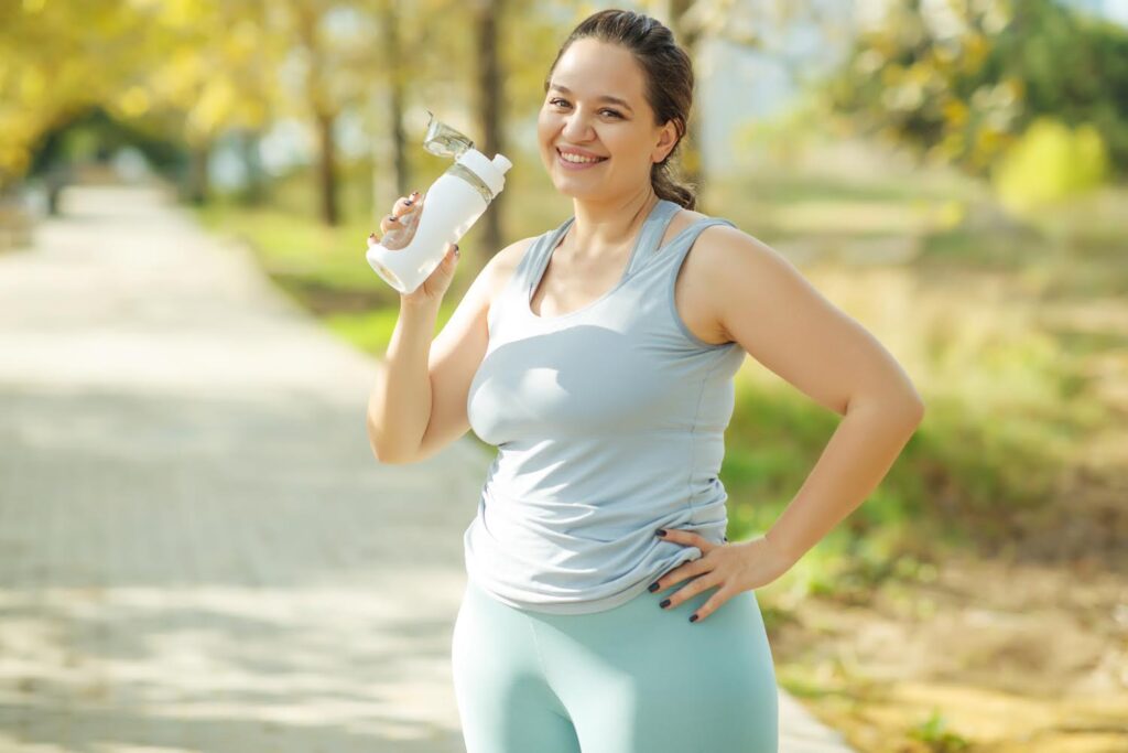 curvy sporty woman